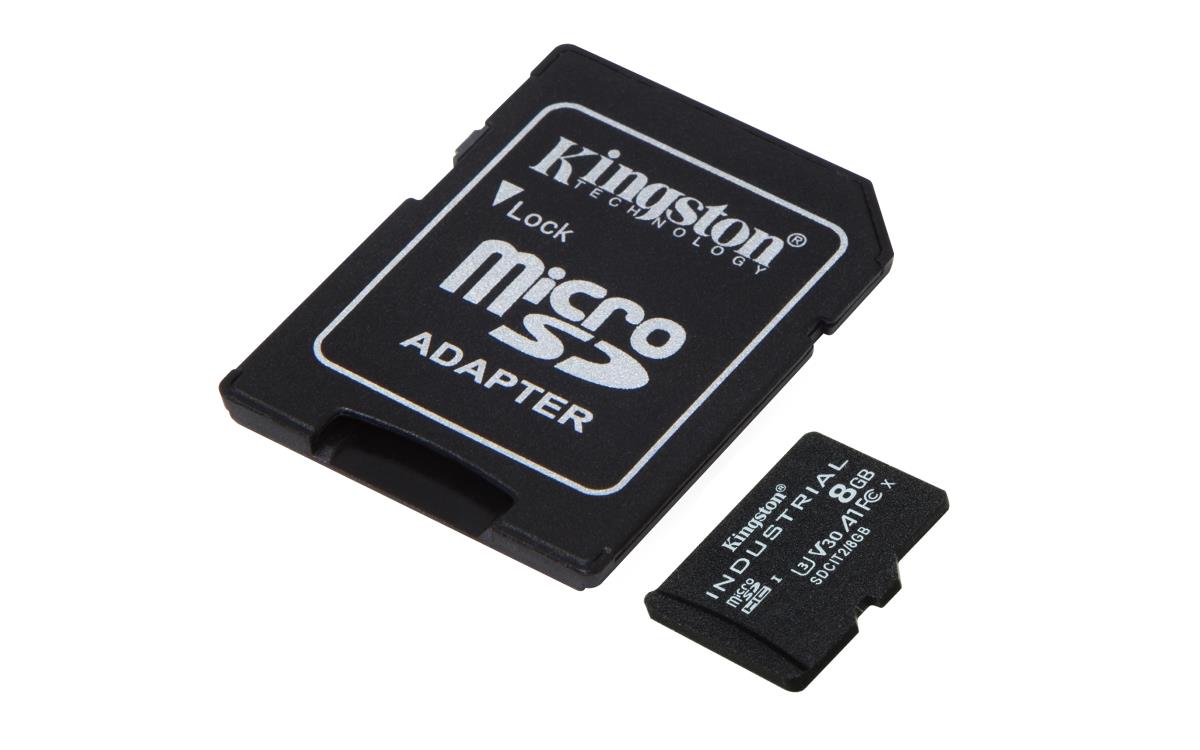 8GB Micro Sdhc Class 10 A1 Pslc Industrial Card With Adapter
