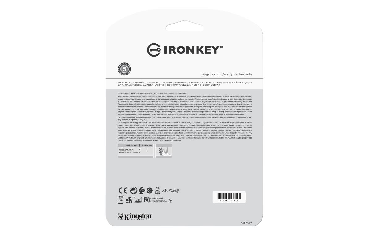Ironkey Locker+ 50 - 32GB USB Stick - USB 3.2 - Aes 256-bit Encrypted
