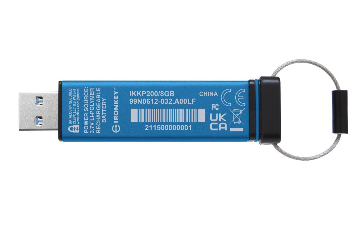 Ironkey Keypad 200 - 8GB USB Stick - USB 3.2 - FIPS 140-3 Level 3 (pending) With Aes 256-bit Encrypted