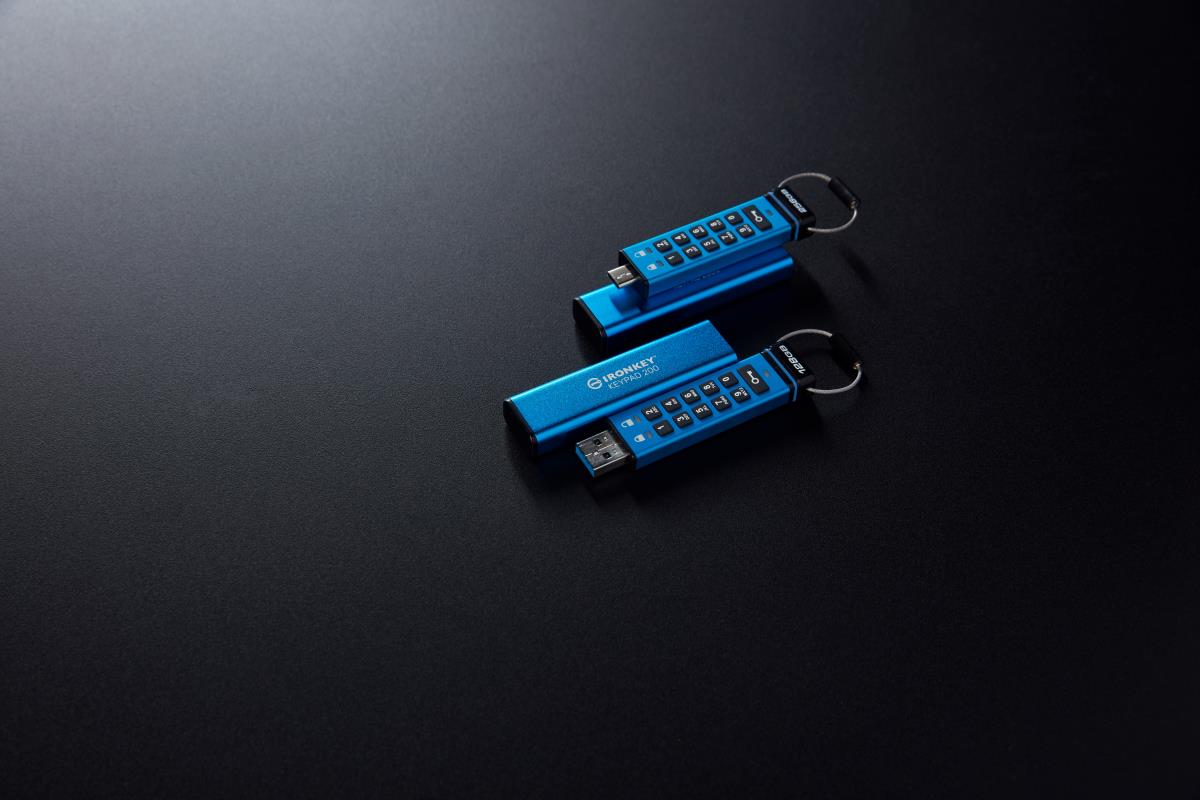 Ironkey Keypad 200c - 256GB USB Stick - USB 3.2 / USB-c - FIPS 140-3 Level 3 (pending) - Aes 256-bit Encrypted