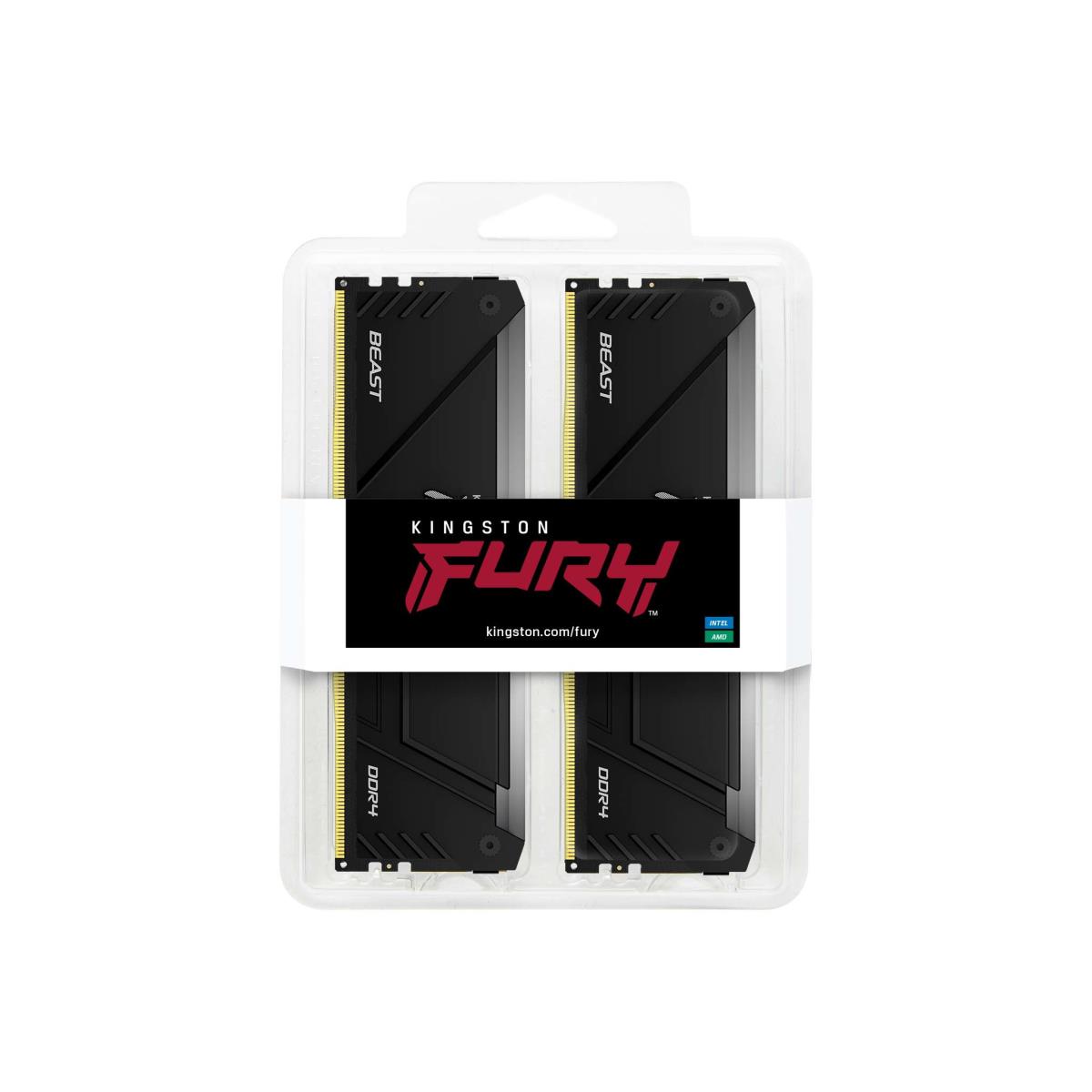 32GB Ddr4-3200mt/s Cl16 DIMM (kit Of 2) Fury Beast Rgb