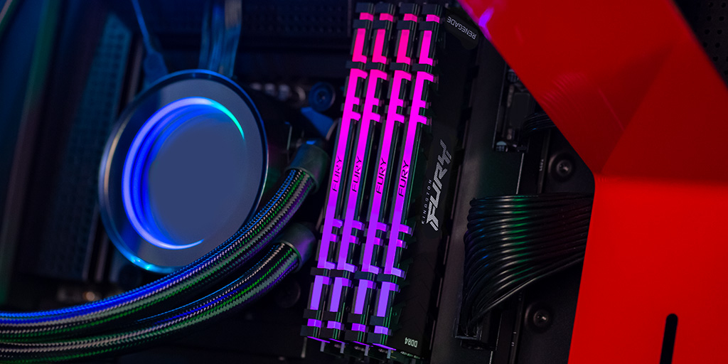 64GB Ddr4 3200mt/s Cl16 DIMM (kit Of4) 1gx8 Fury Renegade Rgb