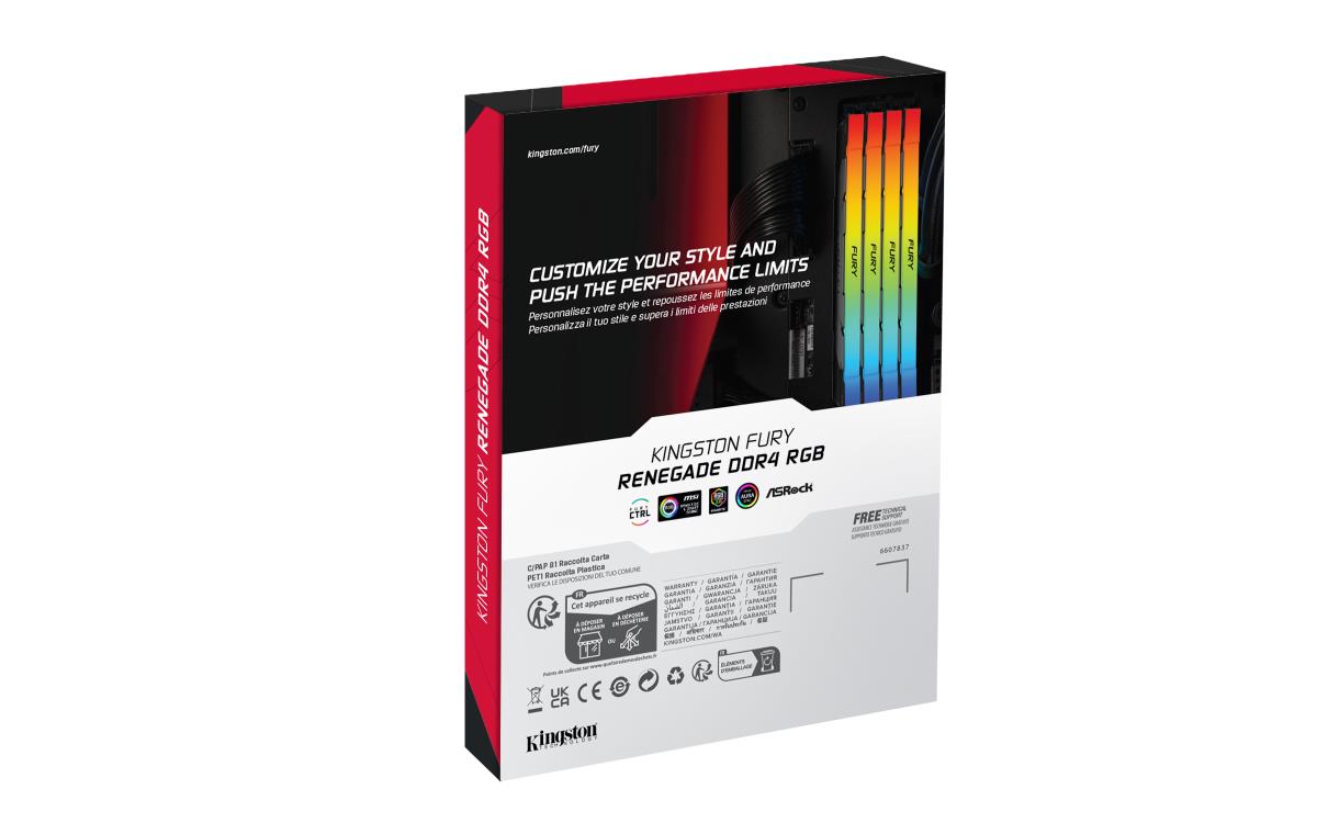 32GB Ddr4 3600mt/s Cl18 DIMM Fury Renegade Rgb