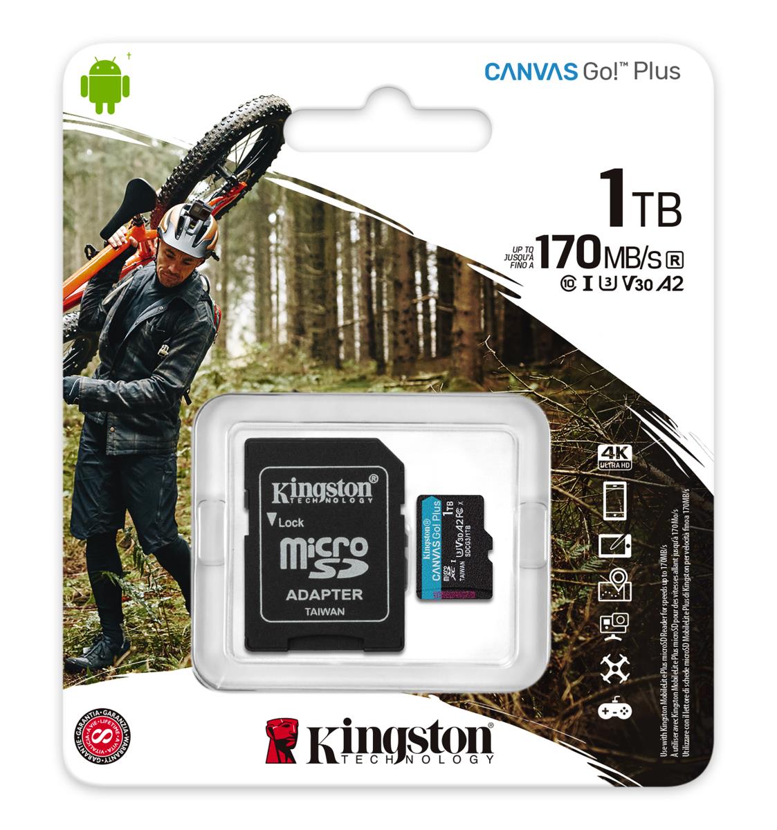 Micro Sdxc Card - Canvas Go Plus  - 1TB - Cl10 - Uhs-l U3 With Sd Adapter