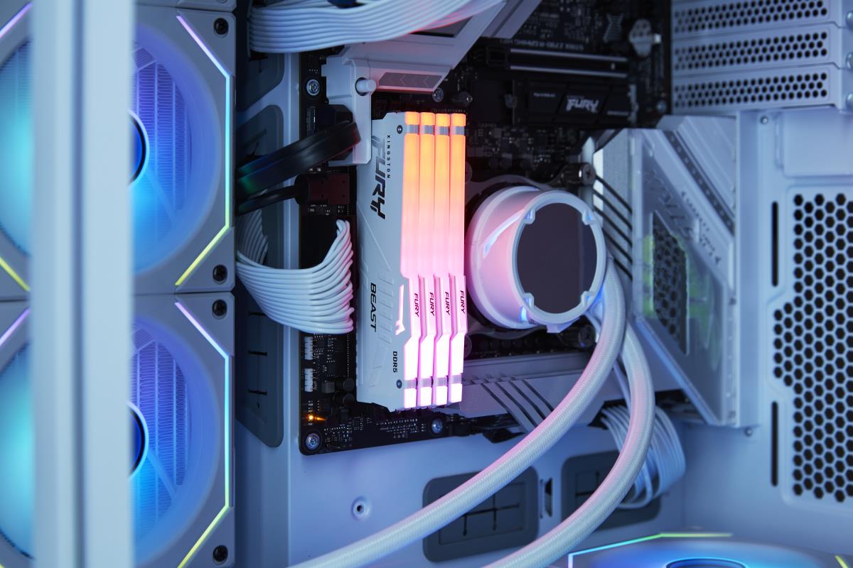 64GB Ddr5 6000mt/s Cl30 DIMM Kit Of 2 Fury Beast White RGB Expo