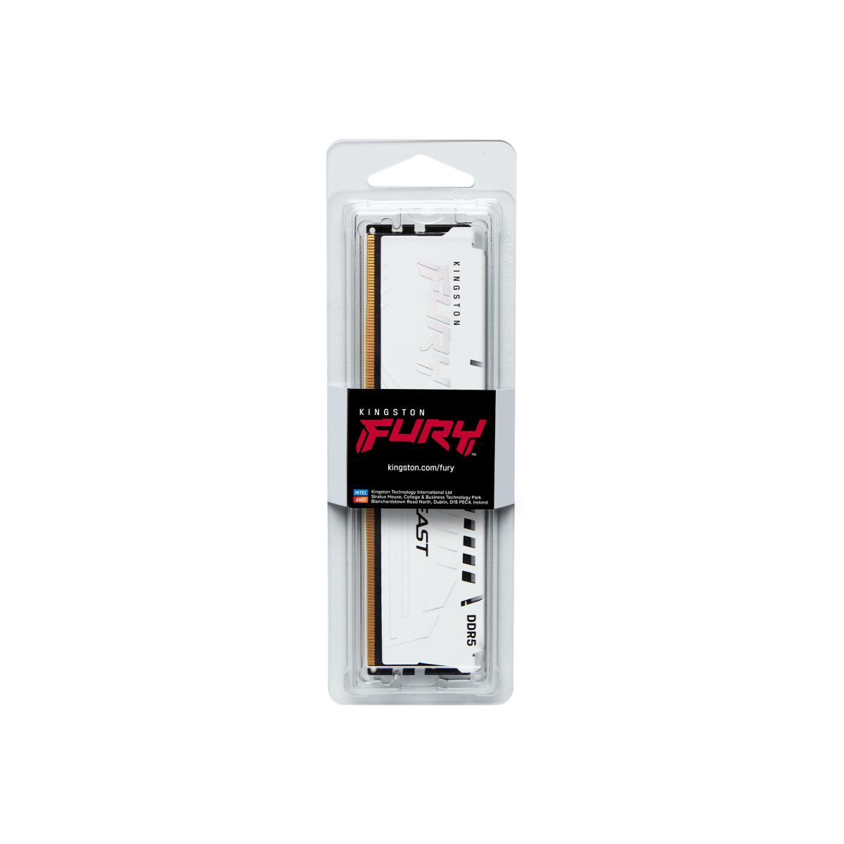 32GB Ddr5 6000mt/s Cl30 DIMM Fury Beast White Xmp