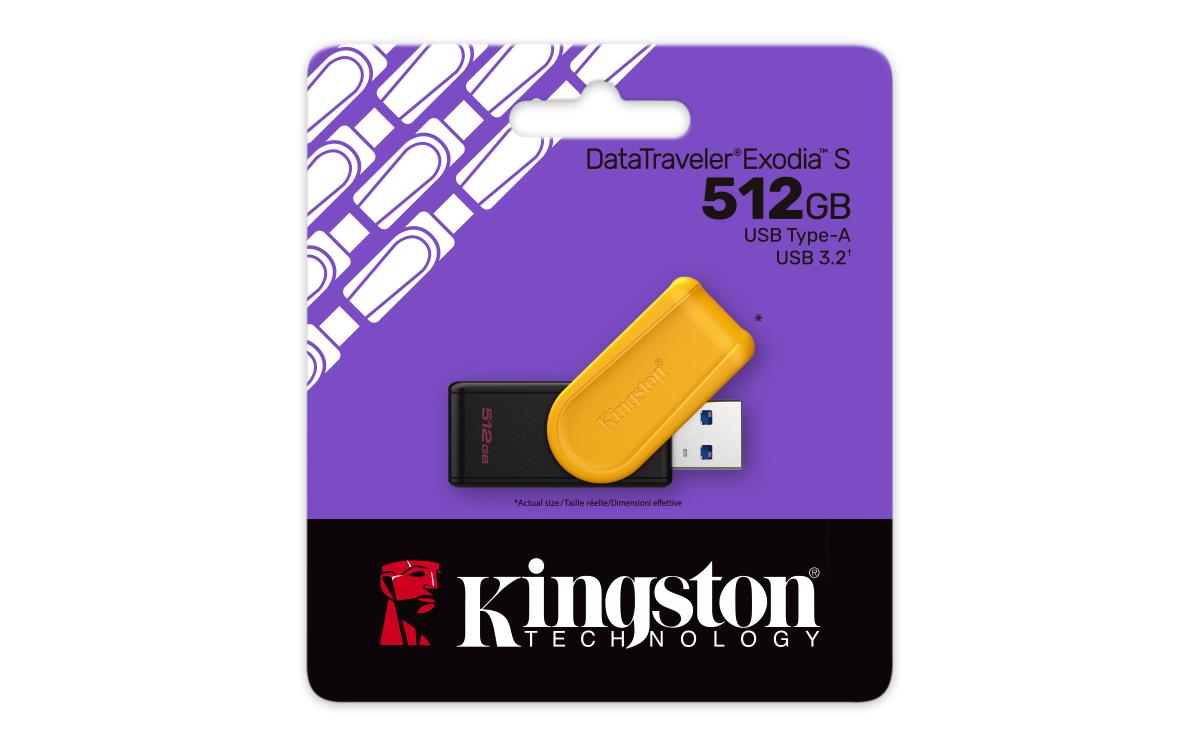 Datatraveler Exodia S - 512GB USB Stick - USB 3.2 - Black / Yellow