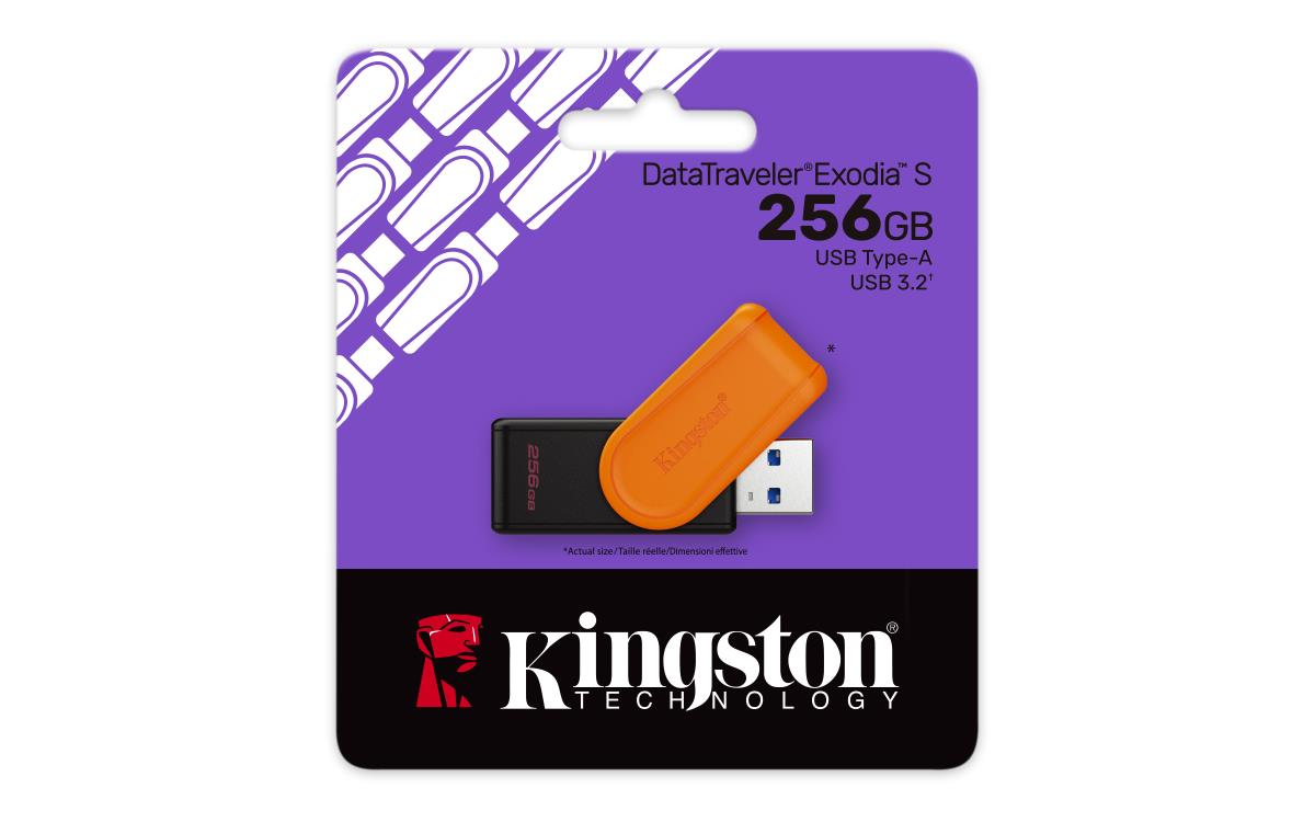 Datatraveler Exodia S - 256GB USB Stick - USB 3.2 - Black / Orange