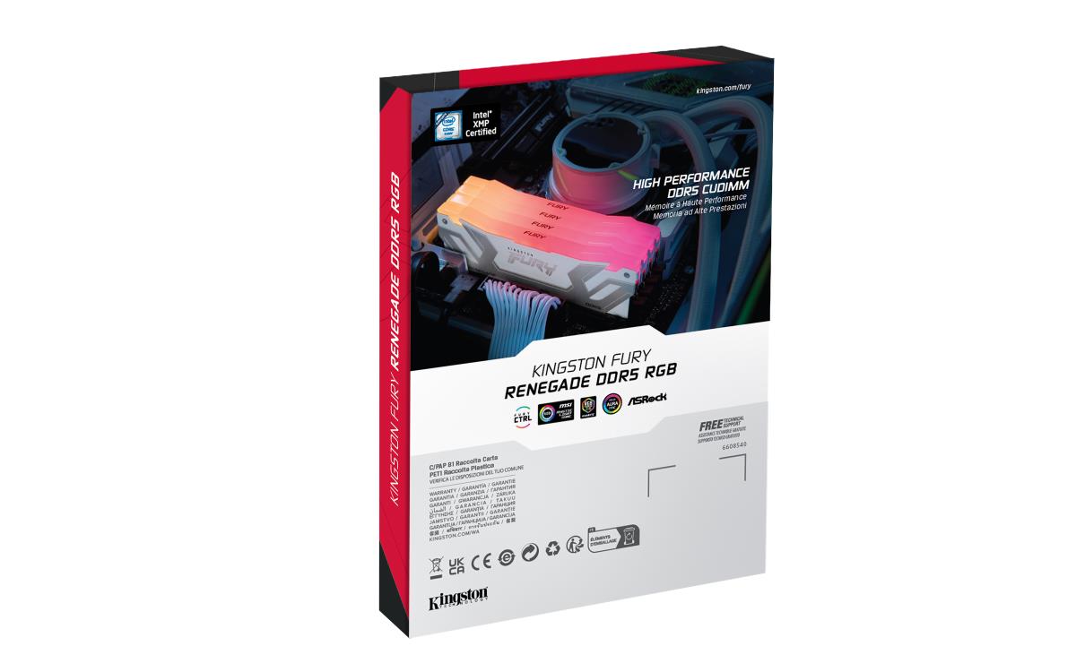 48GB Ddr5 8800mt/s Cl42 CuDIMM Kit Of 2 Fury Renegade RGB White