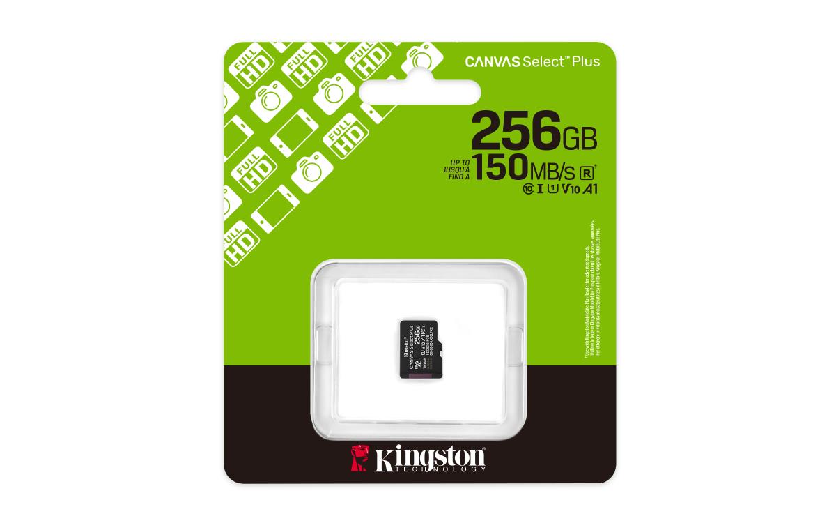 Micro Sdxc Card - Canvas Select Plus - 256GB - Uhs-i U1/u3 Video Class 10/30 A1 Single Pack Without Adapter
