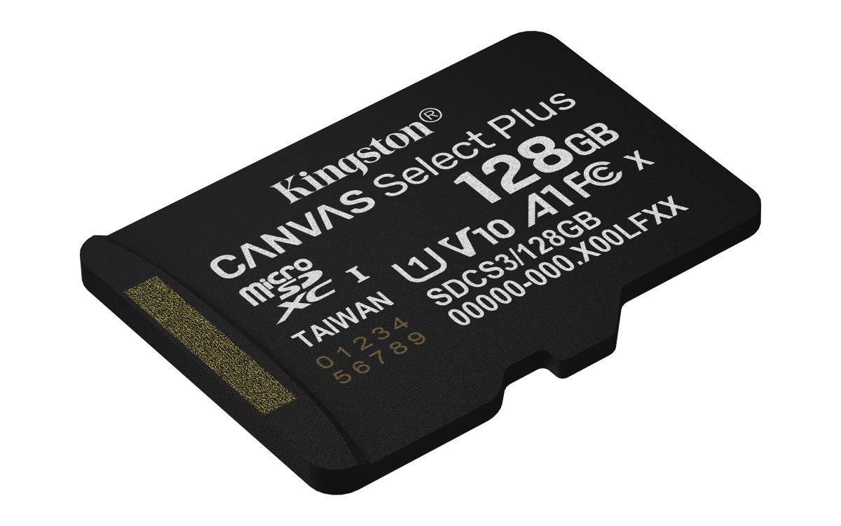 Micro Sdxc Card - Canvas Select Plus - 128GB - Uhs-i U1/u3 Video Class 10/30 A1 Single Pack Without Adapter