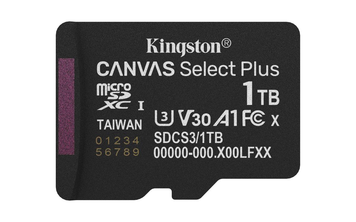 Micro Sdxc Card - Canvas Select Plus - 1TB - Uhs-i U1/u3 Video Class 10/30 A1 Single Pack Without Adapter
