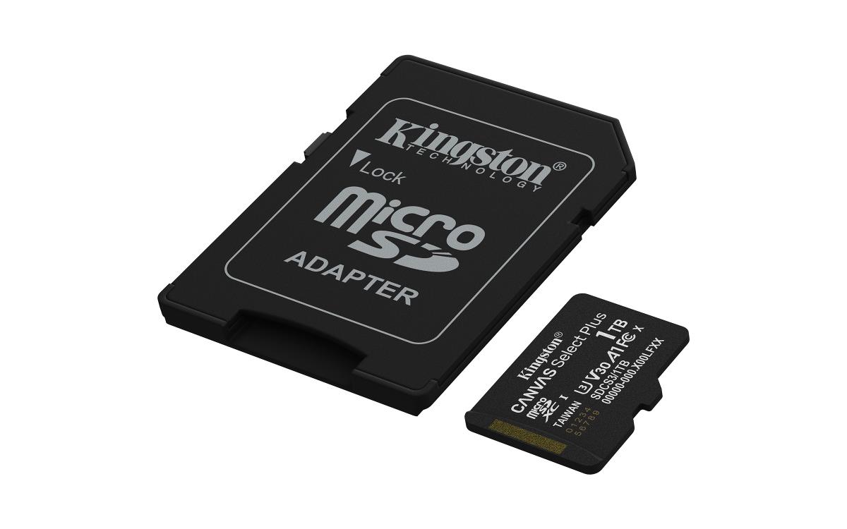 Micro Sdxc Card - Canvas Select Plus - 1TB - Uhs-i U1/u3 Video Class 10/30 A1 With Adapter