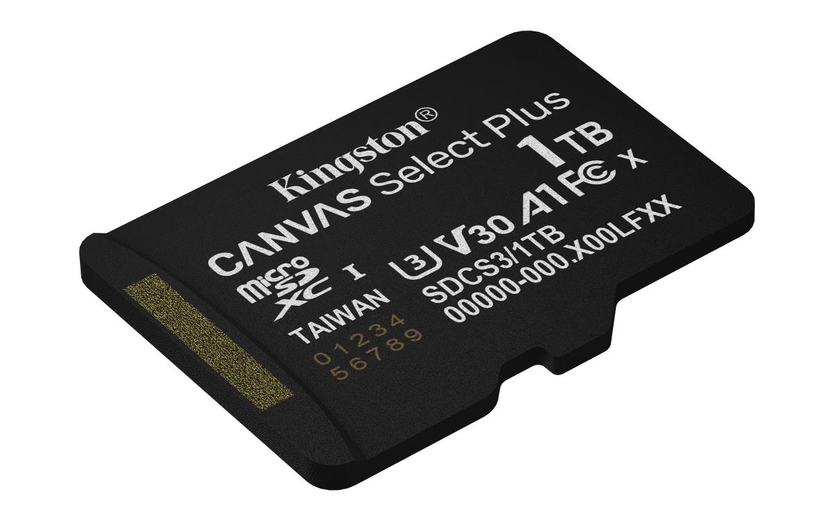 Micro Sdxc Card - Canvas Select Plus - 1TB - Uhs-i U1/u3 Video Class 10/30 A1 With Adapter