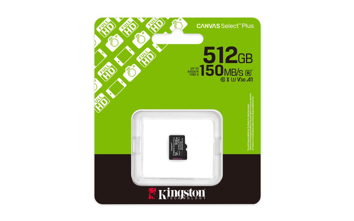 Micro Sdxc Card - Canvas Select Plus - 512GB - Uhs-i U1/u3 Video Class 10/30 A1 Single Pack Without Adapter