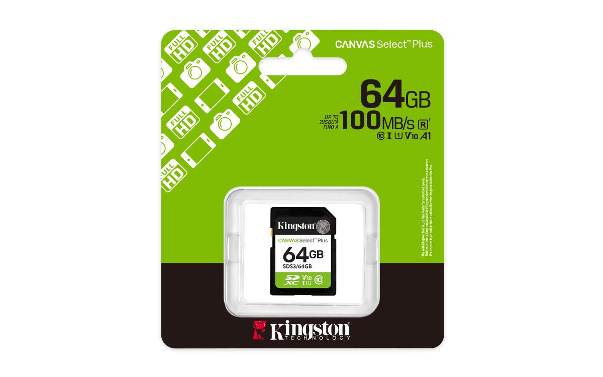 Sdxc Card - Canvas Select Plus - 64GB - Uhs-i U1/u3 Video Class 10/30