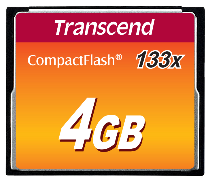 4GB Compact Flash Card 133x (max Data Transfer Rate 20mb/sec)
