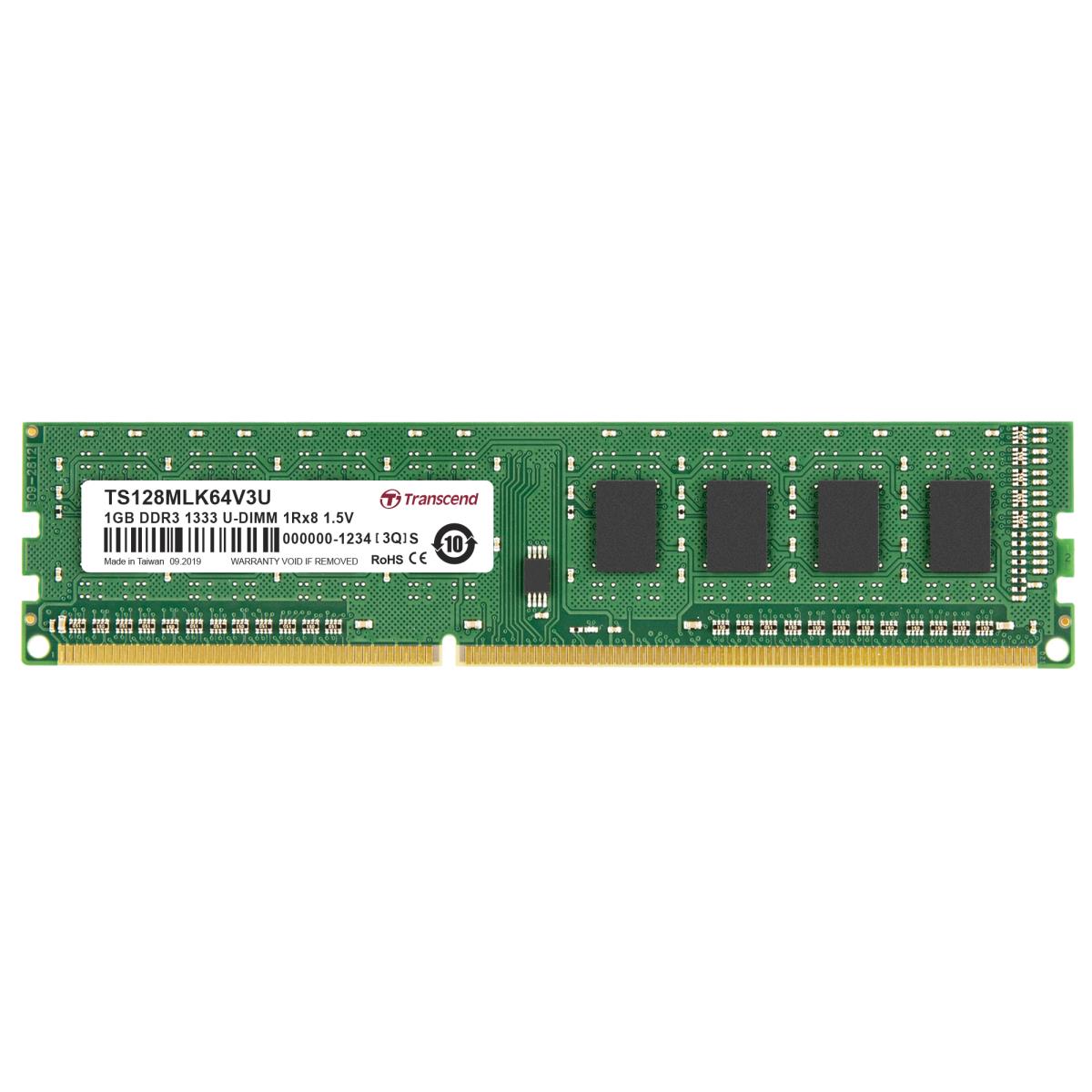 1GB DDR3 1333MHz 240pin Long DIMM Unbuffer Non ECC Memory