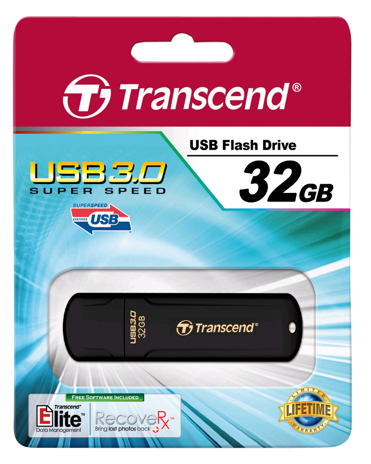 Jetflash 700 - 32GB USB Stick - USB 3.0 - Black