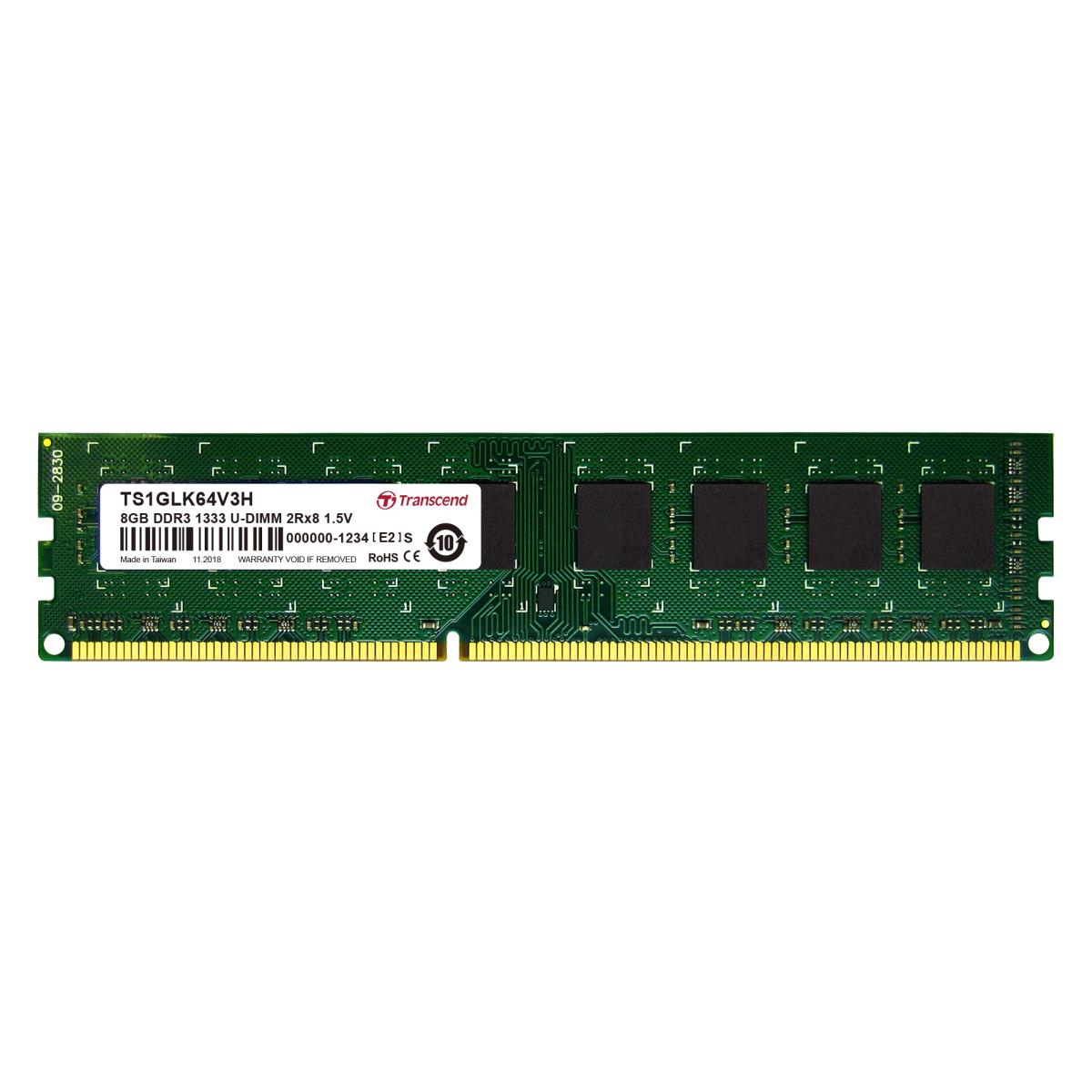 8GB DDR3 1333MHz DIMM Cl9 2rx8 (ts1glk64v3h)