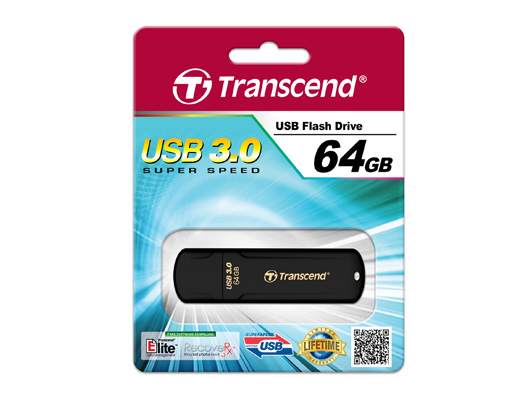 Jetflash 700 - 64GB USB Stick - USB 3.0 - Black