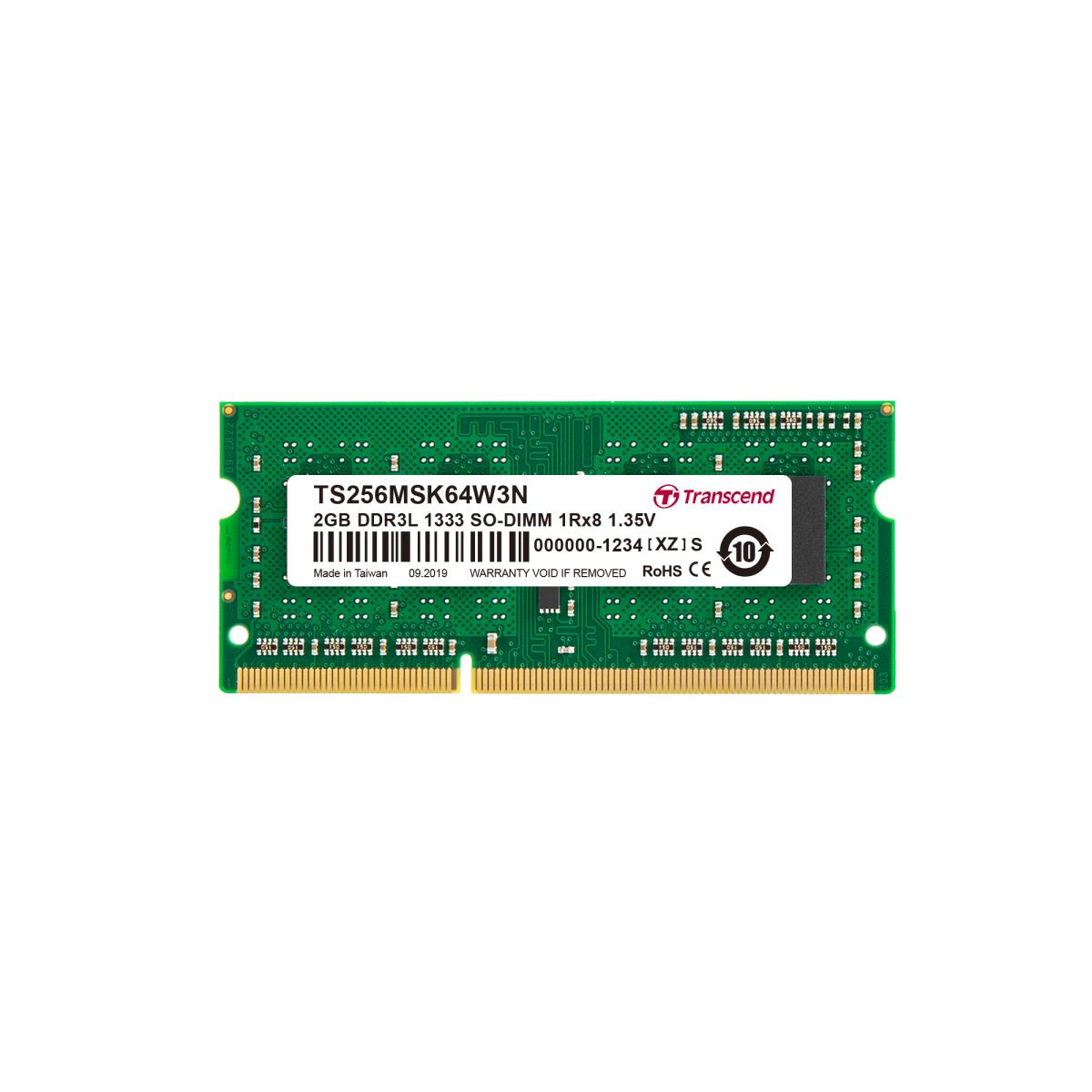 2GB DDR3l 1333MHz So-DIMM 1rx8 (ts256msk64w3n)