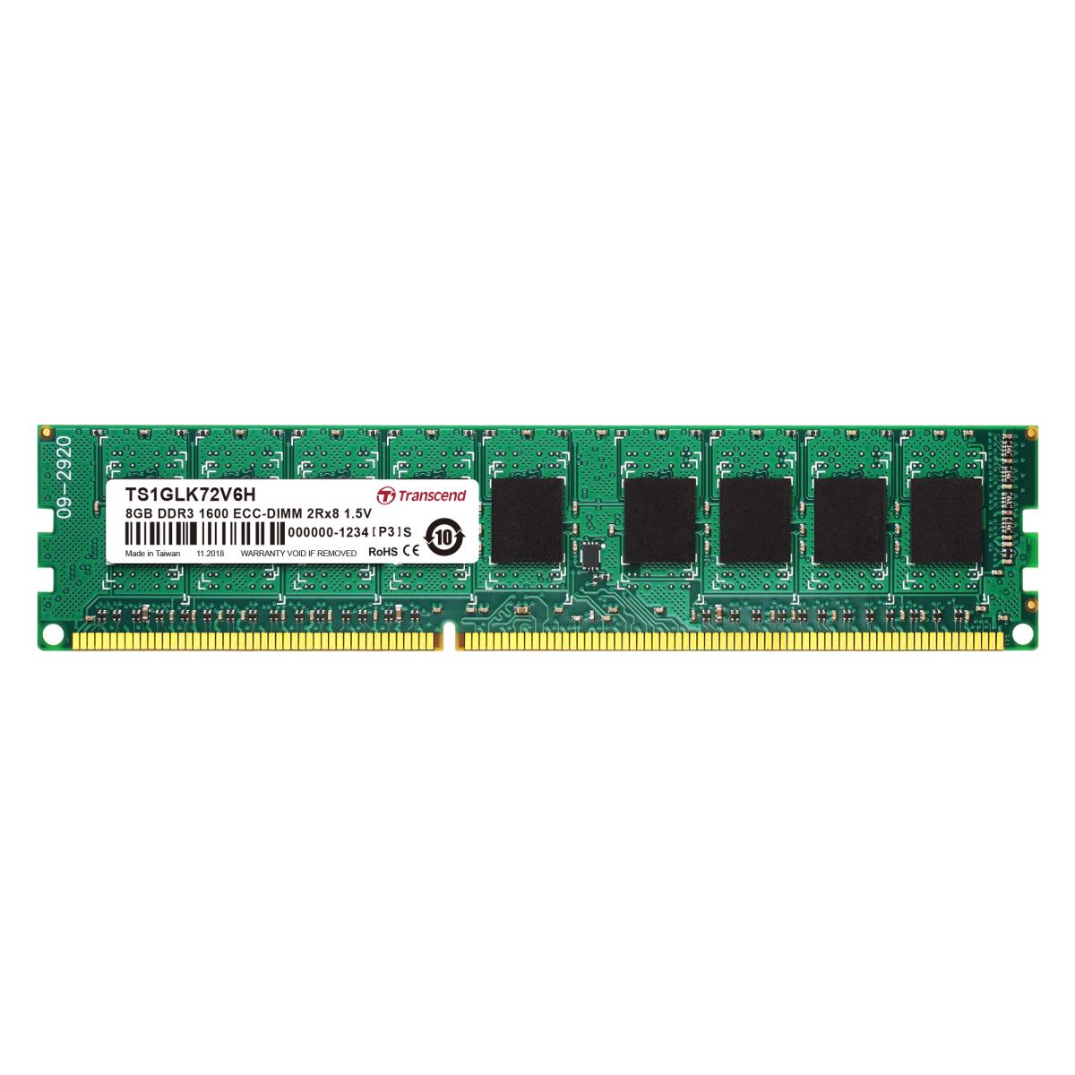 8GB 1600MHz DDR3 240pin Long-DIMM ECC Cl11 (ts1glk72v6h)