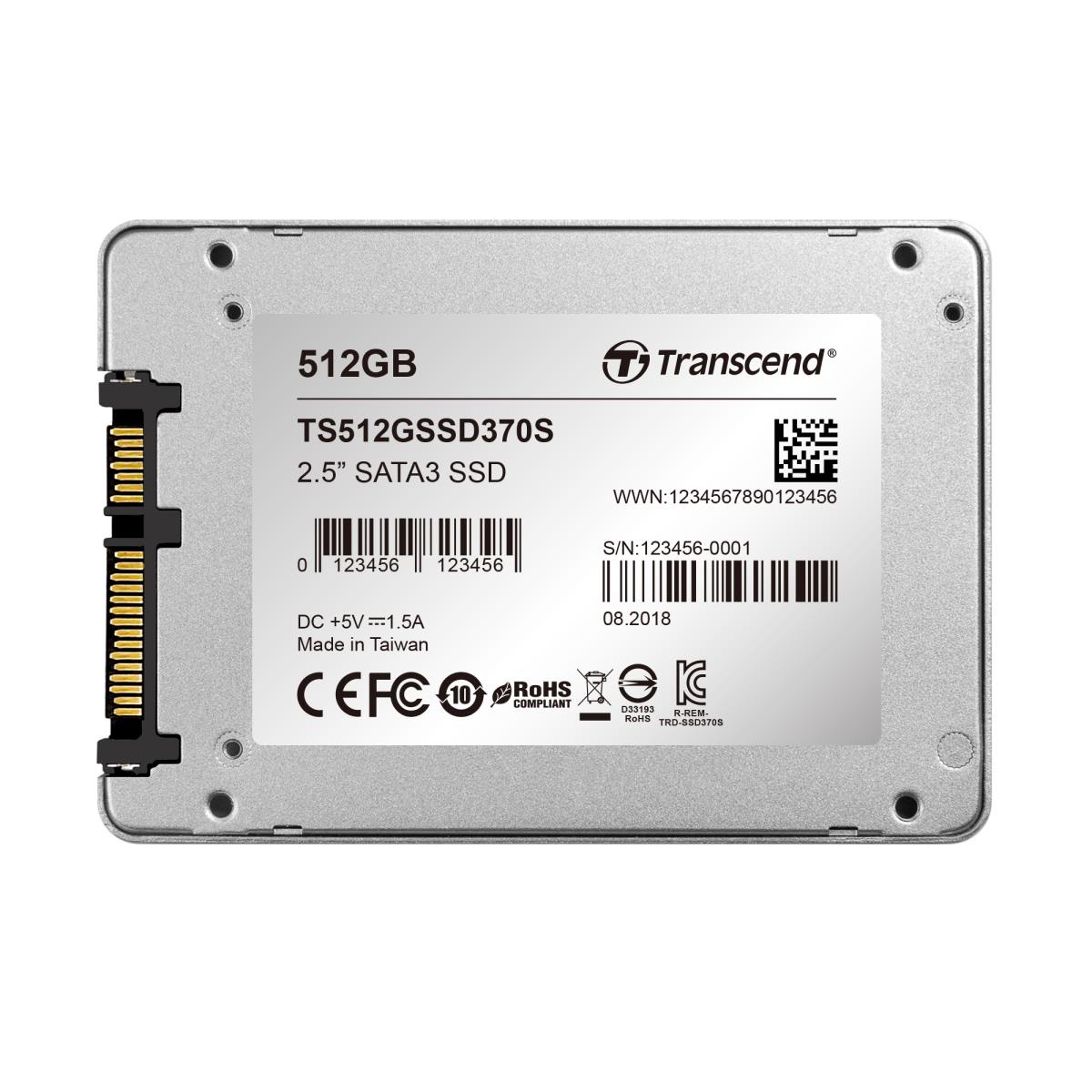 SSD 370 512GB 2.5in SATA Ill 6gb/s Mlc Aluminium Housing