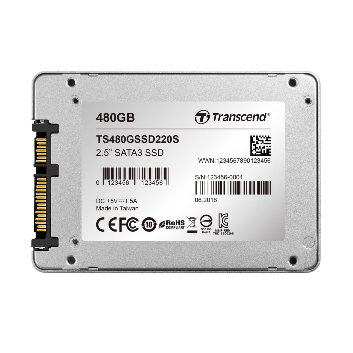 SSD 220s 480GB  2.5in SATA 6gb/s Tlc Aluminum Casing