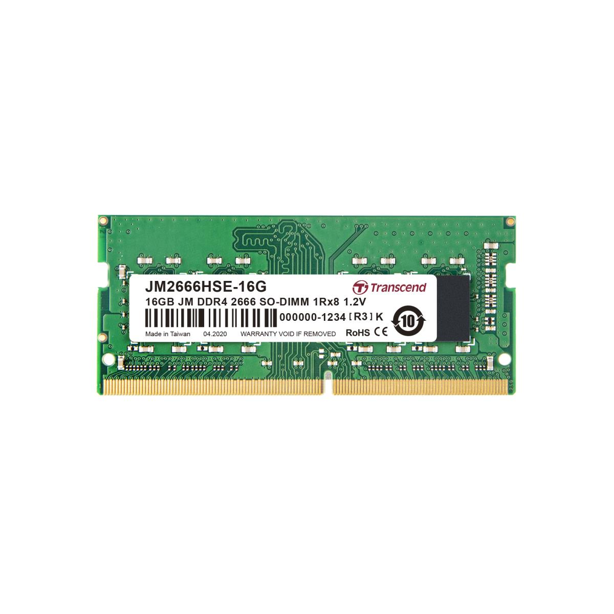 16GB Jetram Ddr4 2666MHz So-DIMM 2rx8 1.2v