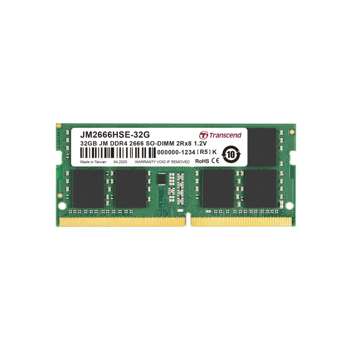 32GB Jetram Ddr4 2666MHz So-DIMM 2rx8 1.2v