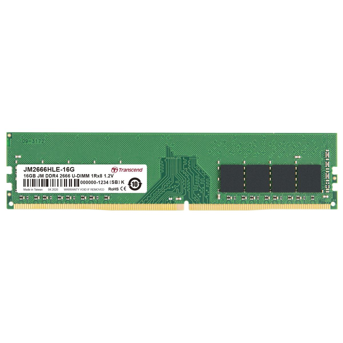16GB Jetram Ddr4 2666MHz U-DIMM 1rx8 1.2v