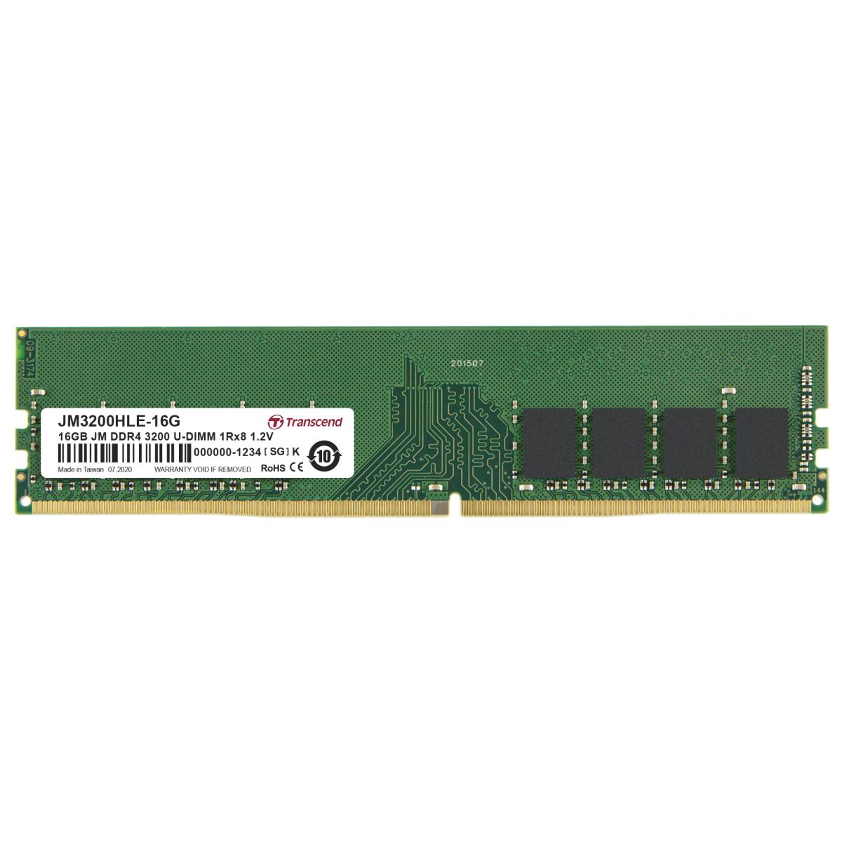 16GB Jetram Ddr4 3200MHz U-DIMM 1rx8 2gx8 Cl22 1.2v