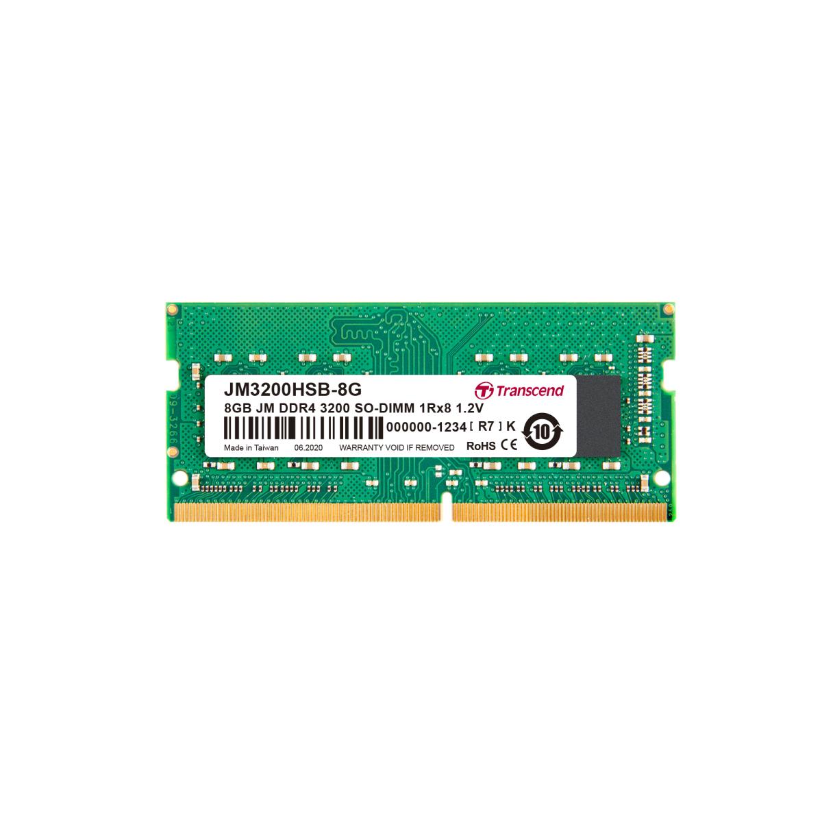 8GB Jetram Ddr4 3200MHz So-DIMM 1rx8 1gx8 Cl22 1.2v