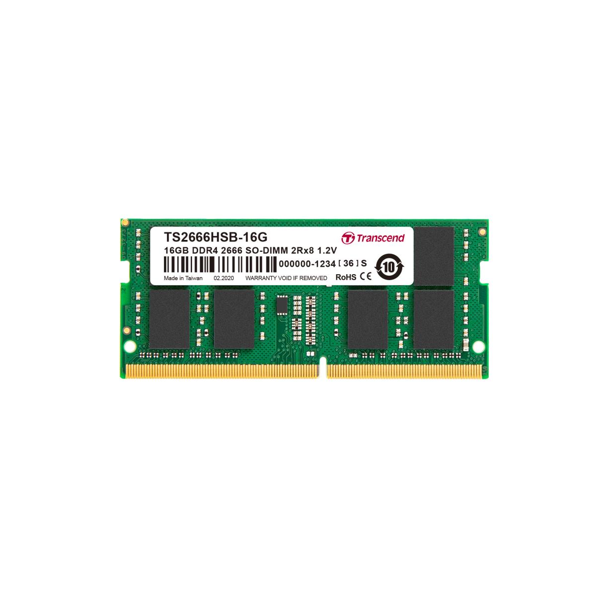 16GB Jetram Ddr4 2666MHz So-DIMM 2rx8 1gx8 Cl19 1.2v