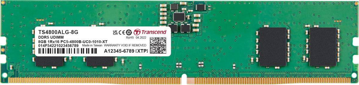 8GB Ddr5 4800 U-DIMM 1rx16 1gx16 Cl40 1.1v