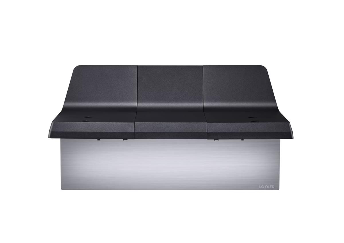 TV Stand - For LG OLED G2/G3 65in Displays with Cable Management - Max Load 22kg - Black/Silver