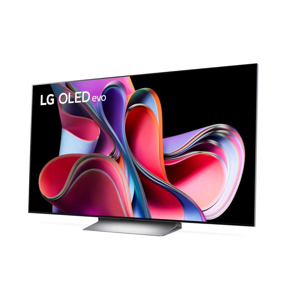 TV Stand - For LG OLED G2/G3 65in Displays with Cable Management - Max Load 22kg - Black/Silver