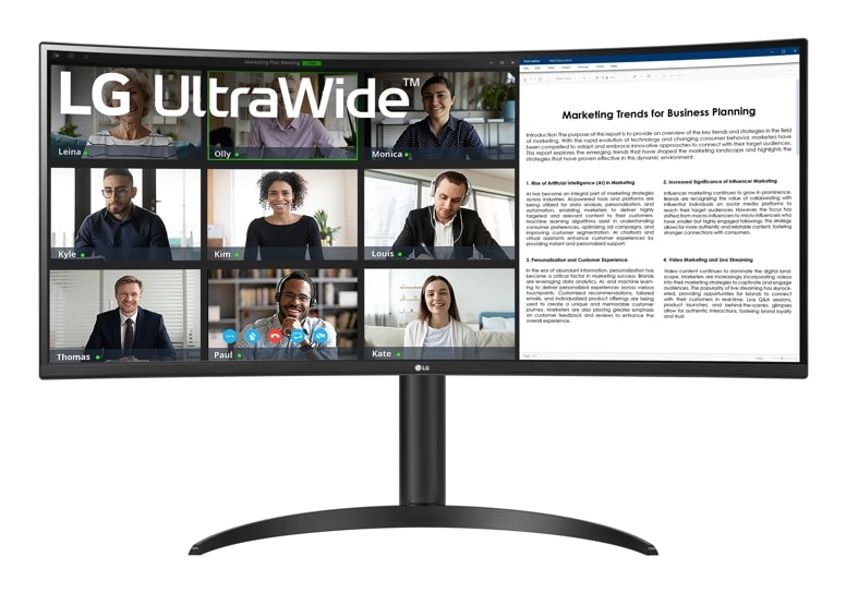 Desktop Curved USB-c Monitor - 34wr55qk-b - 34in - 3440 X 1440 (qhd) - IPS 21:9