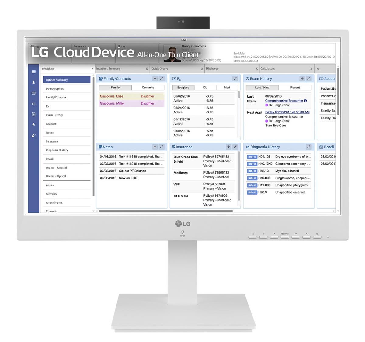 All-in-one Thin Client - 24in Fhd - Celeron Cpu N5105 - 8GB Ram - 16GB Emmc SSD - Wifi/ Bt - Webcam/ Rfid Reader/ Iec 60601 - Non Os