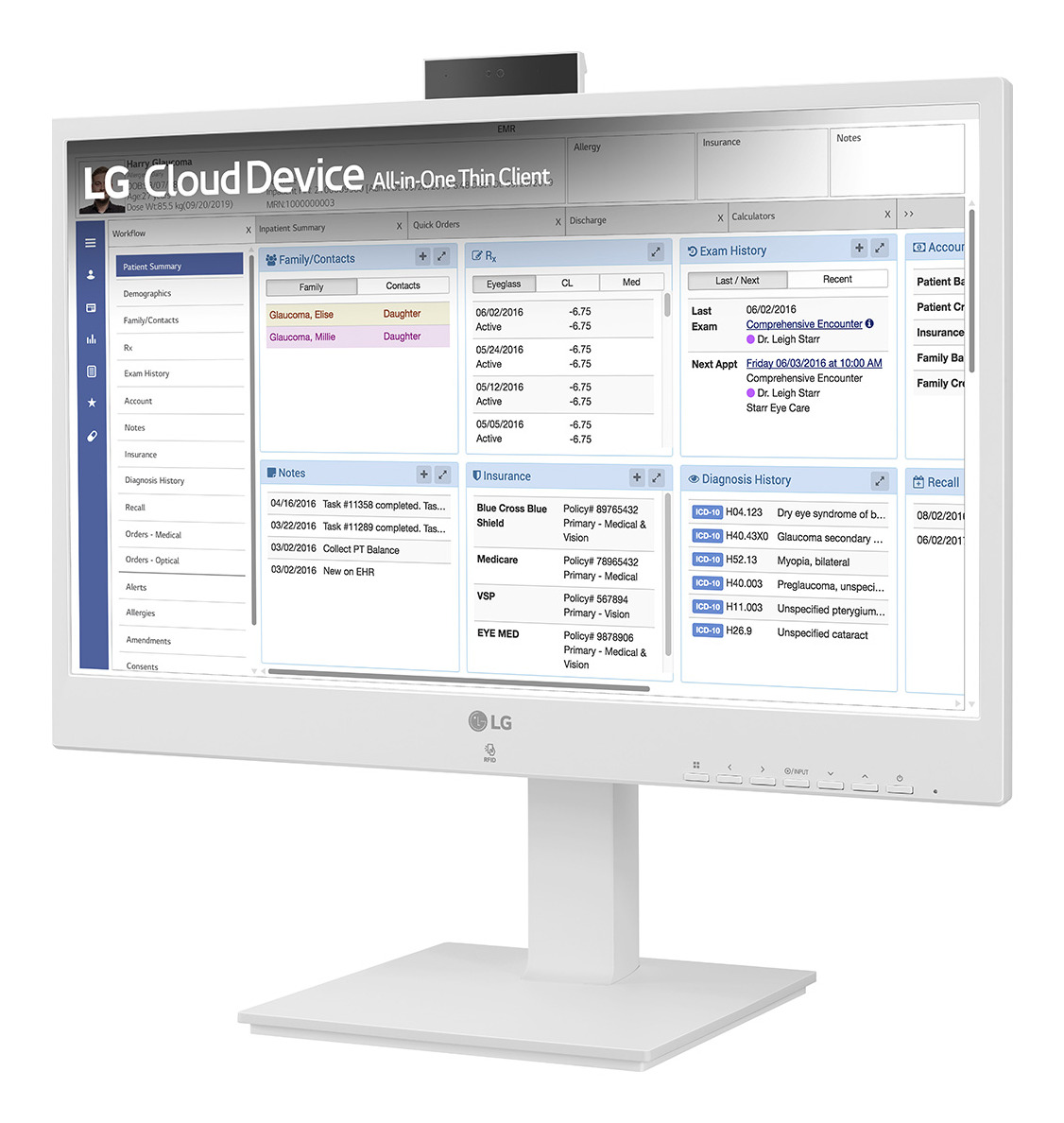 All-in-one Thin Client - 24in Fhd - Celeron Cpu N5105 - 8GB Ram - 16GB Emmc SSD - Wifi/ Bt - Webcam/ Rfid Reader/ Iec 60601 - Non Os