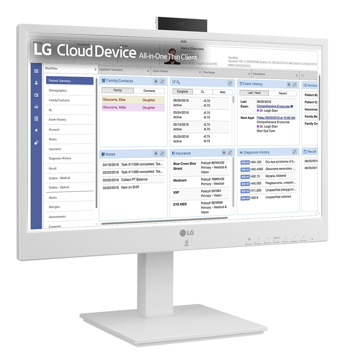 All-in-one Thin Client - 24in Fhd - Celeron Cpu N5105 - 8GB Ram - 16GB Emmc SSD - Wifi/ Bt - Webcam/ Rfid Reader/ Iec 60601 - Non Os