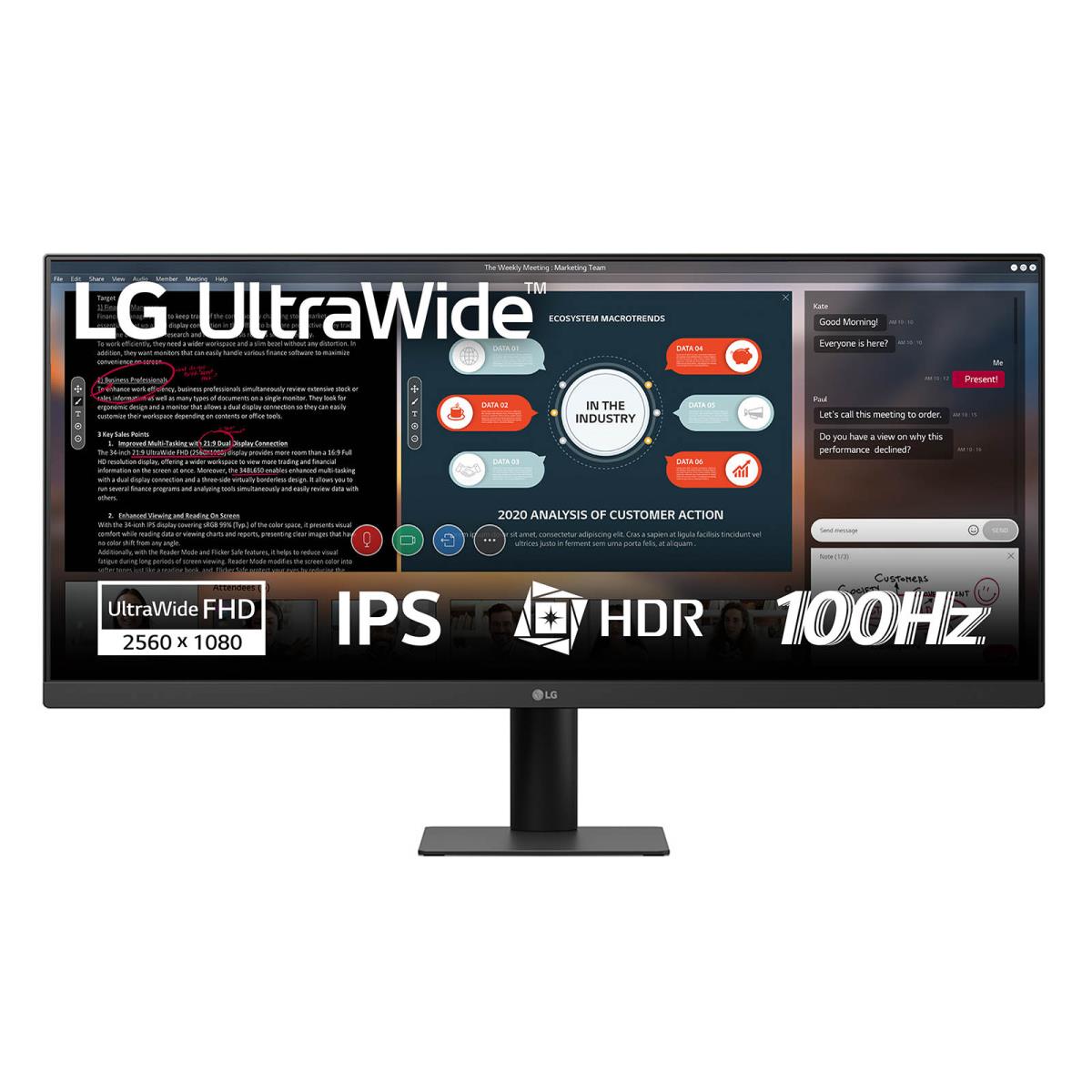 Desktop Monitor - 29u511a-b - 29in - Uwfhd 2560 X 1080 - IPS (21:9) - Amd Freesync - Hdmi/ Dp - 5ms (1ms Mbr) - Black