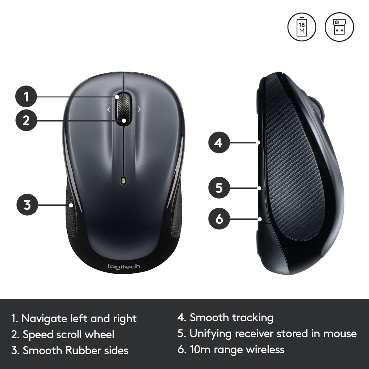 Wireless Mouse M325 Dark Gray