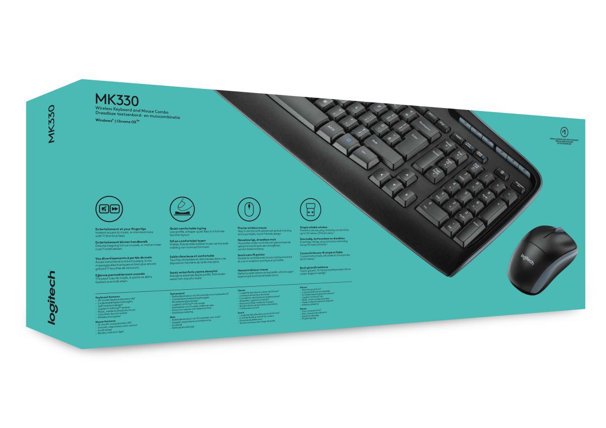 Wireless Combo Mk330 - Qwerty Int'l Nsea