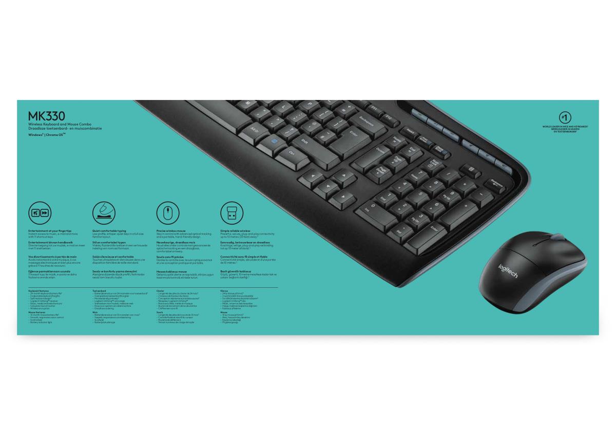Wireless Combo Mk330 - Qwerty Int'l Nsea