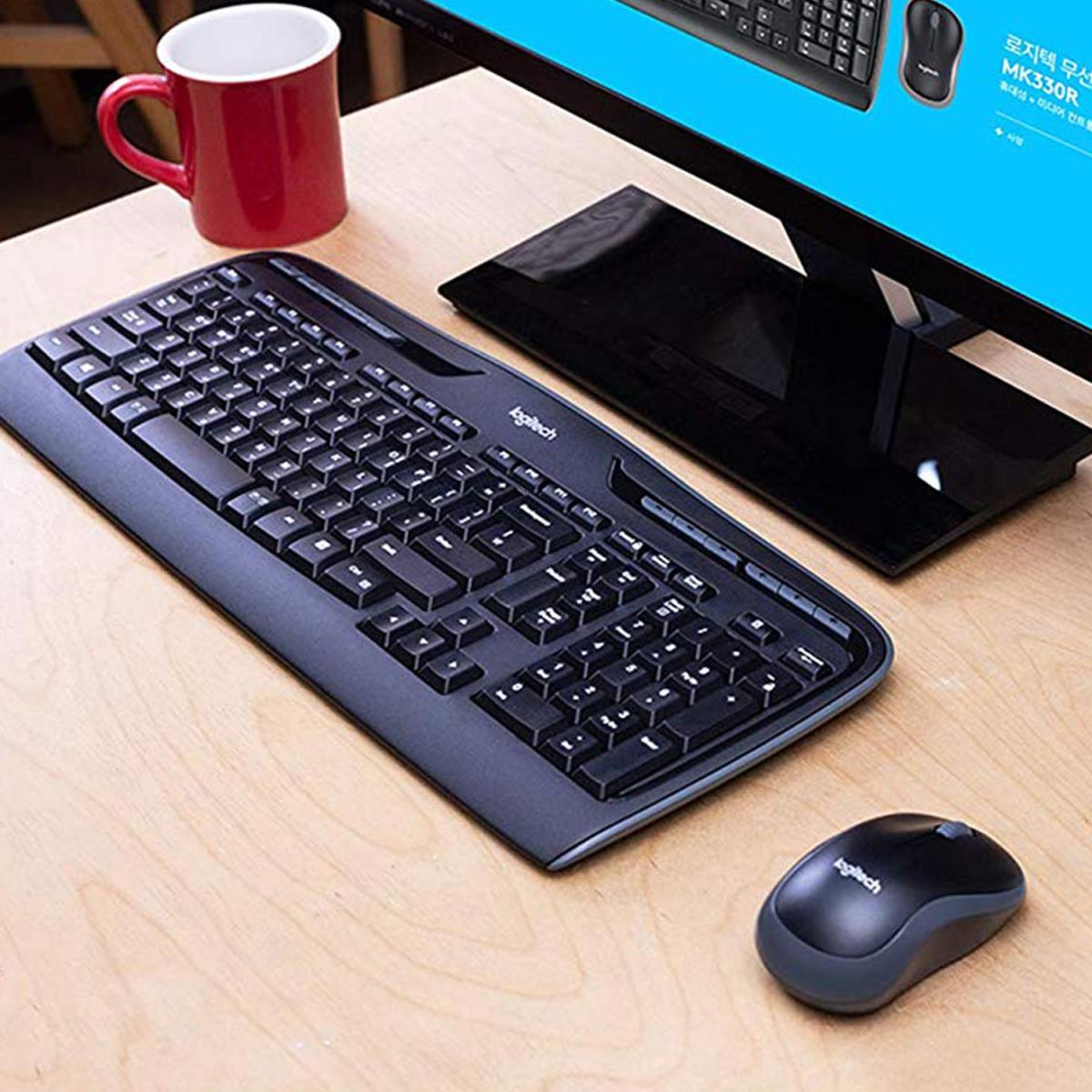 Wireless Combo Mk330 - Black/silver - Azerty Belgian