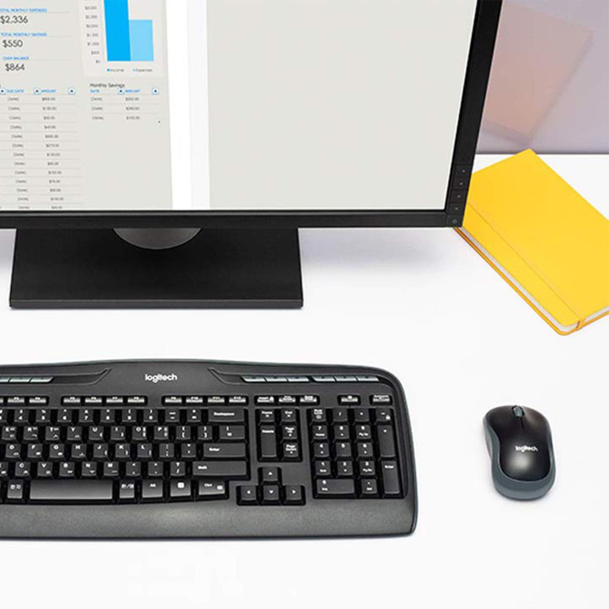 Wireless Combo Mk330 - Black/silver - Azerty Belgian