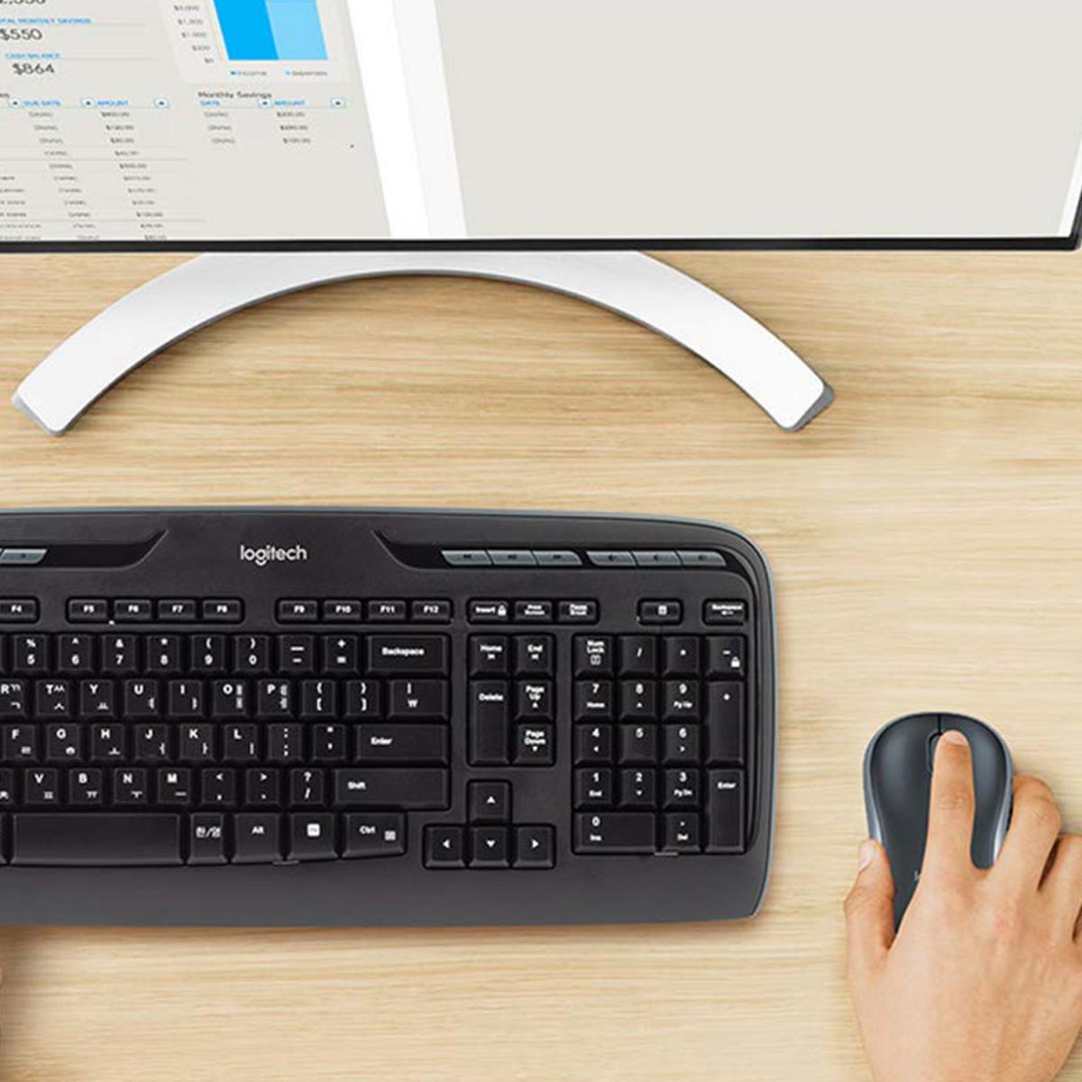 Wireless Combo Mk330 - Black/silver - Azerty Belgian