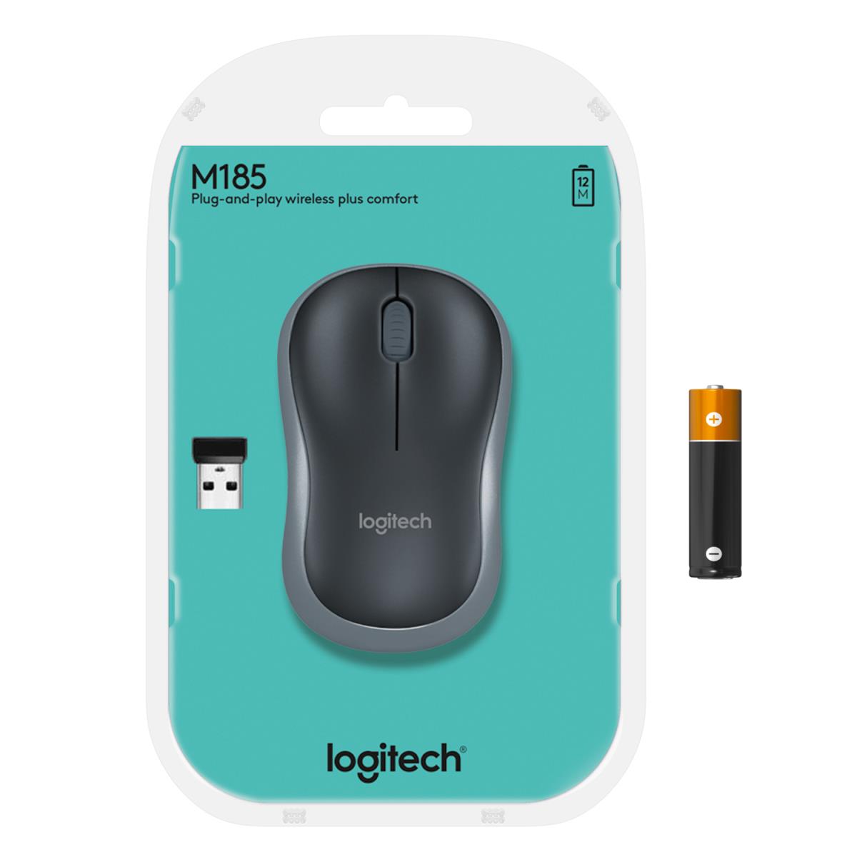 Wireless Mouse M185 Swift Grey